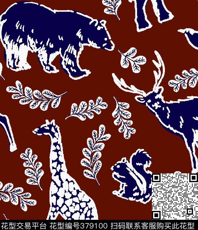 动物植物时尚传统印花华亿平台下载（图片编号: 379100） - 瓦栏（Walan）