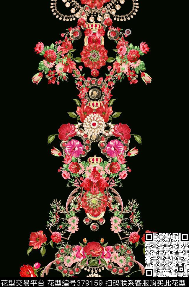 花卉欧式珠宝珠宝数码印花华亿平台下载（图片编号: 379159） - 瓦栏（Walan）