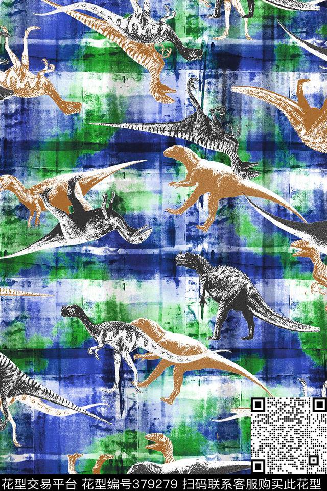 肌理恐龙爬行动物数码印花华亿平台下载（图片编号: 379279） - 瓦栏（Walan）