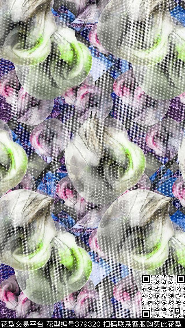 休闲唯美花卉数码印花华亿平台下载（图片编号: 379320） - 瓦栏（Walan）