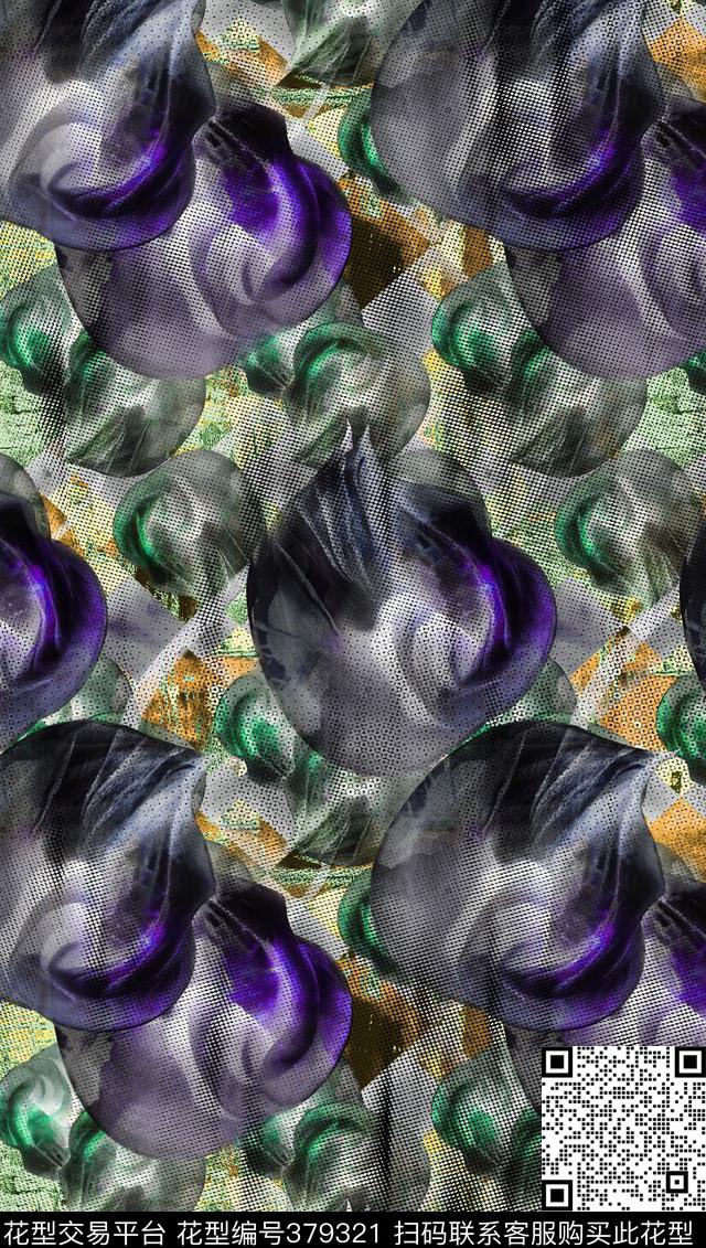 休闲唯美花卉数码印花华亿平台下载（图片编号: 379321） - 瓦栏（Walan）