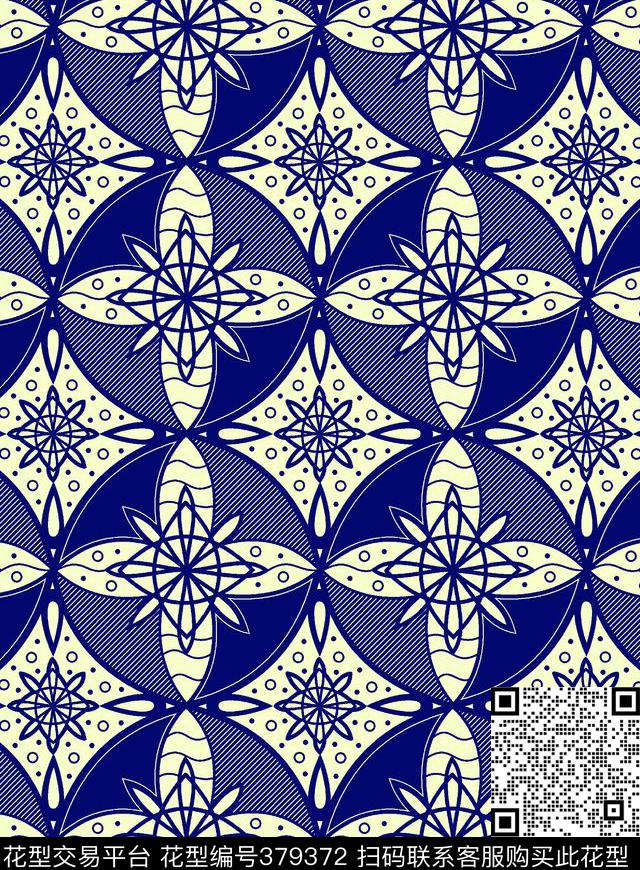 单色几何2014-10传统印花华亿平台下载（图片编号: 379372） - 瓦栏（Walan）