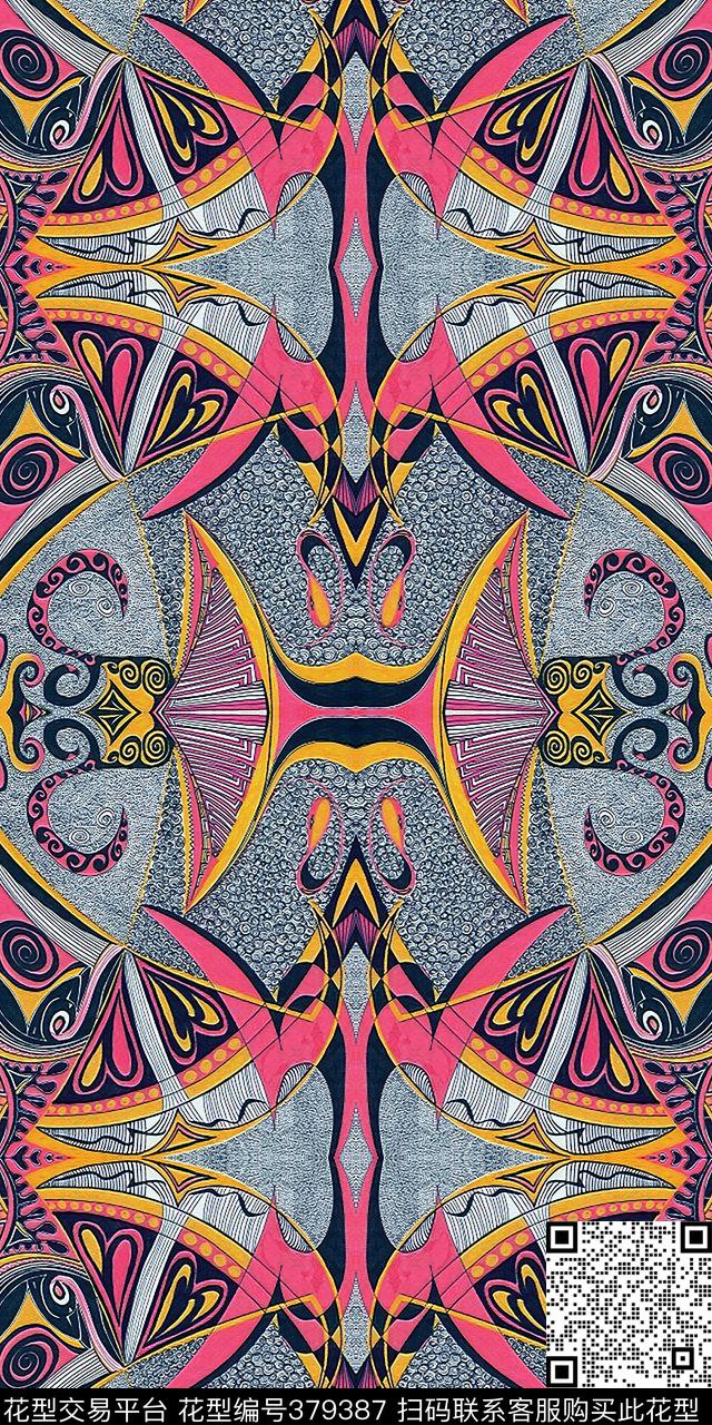 数码几何数码印花华亿平台下载（图片编号: 379387） - 瓦栏（Walan）