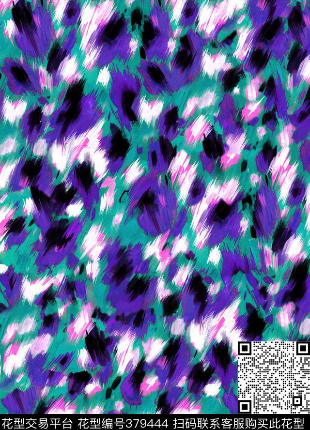 艺术豹纹动物纹数码印花华亿平台下载（图片编号: 379444） - 瓦栏（Walan）