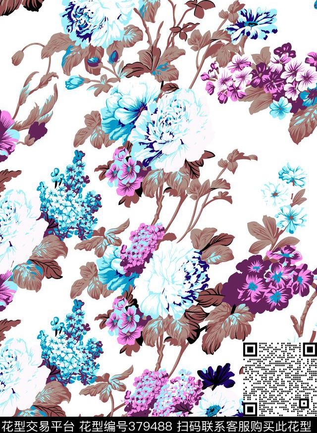 清新传统印花华亿平台下载（图片编号: 379488） - 瓦栏（Walan）