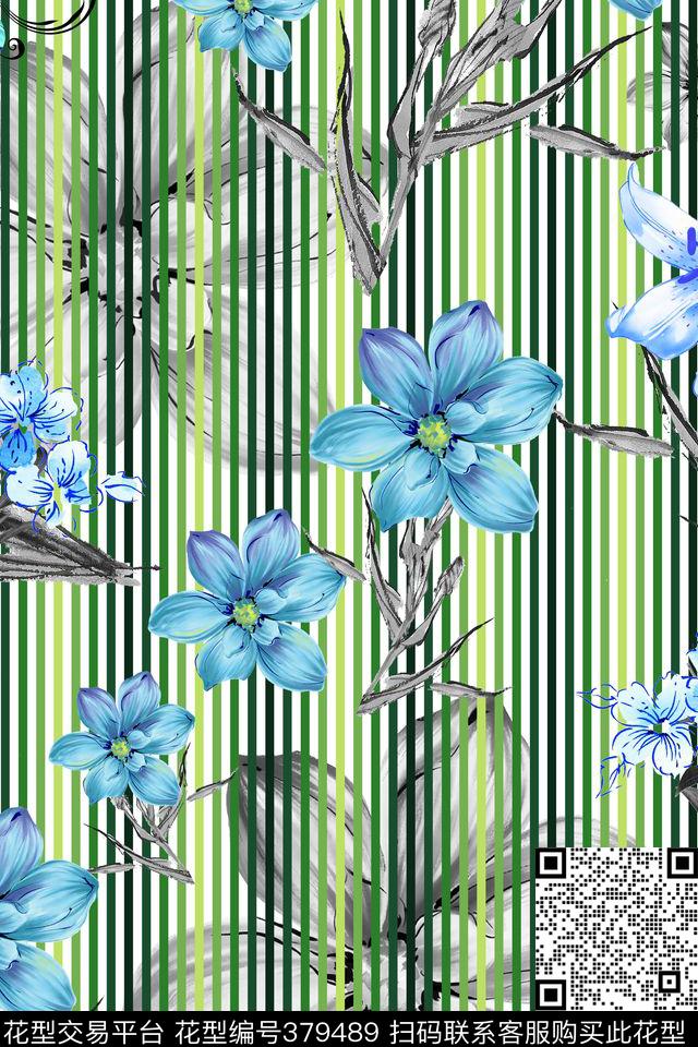 连衣裙热带植物传统印花华亿平台下载（图片编号: 379489） - 瓦栏（Walan）