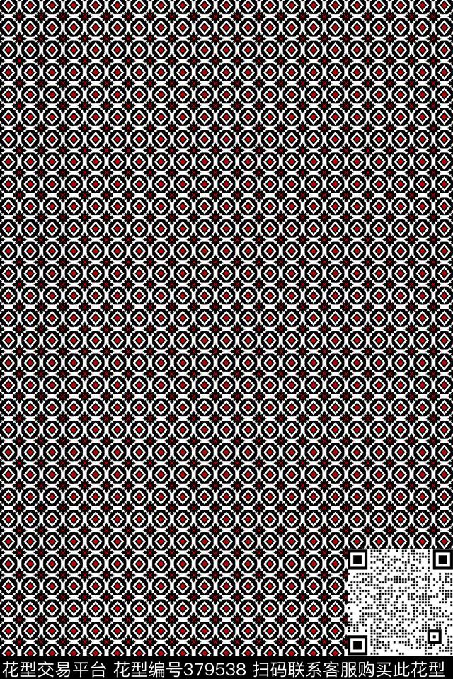 男衬衫几何简约风格传统印花华亿平台下载（图片编号: 379538） - 瓦栏（Walan）