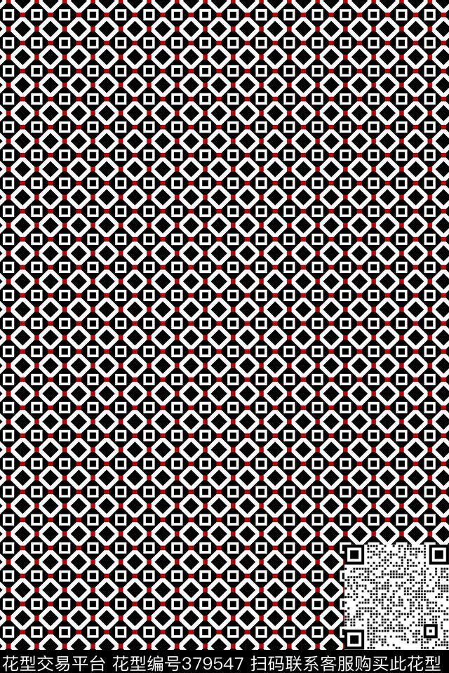 几何简约风格衬衫华亿平台传统印花华亿平台下载（图片编号: 379547） - 瓦栏（Walan）