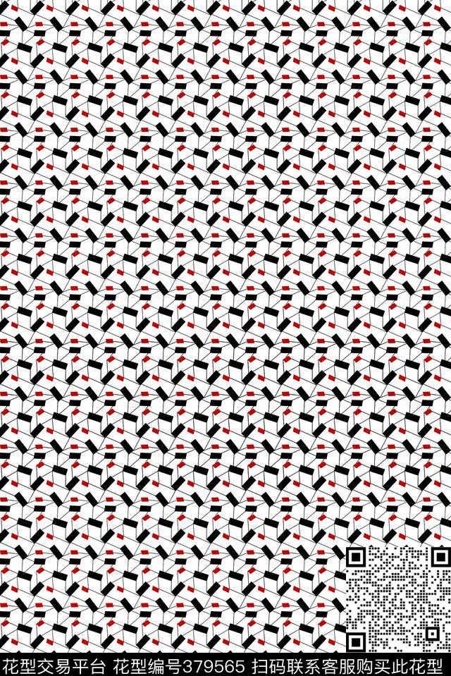 衬衫华亿平台几何简约风格传统印花华亿平台下载（图片编号: 379565） - 瓦栏（Walan）