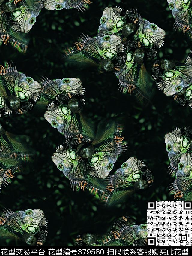 潮流动物复古数码印花华亿平台下载（图片编号: 379580） - 瓦栏（Walan）