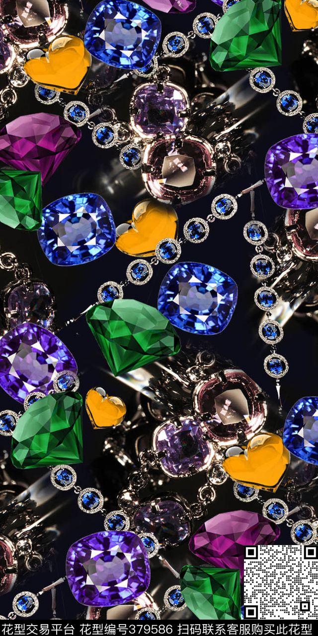 优雅珠宝数码印花华亿平台下载（图片编号: 379586） - 瓦栏（Walan）