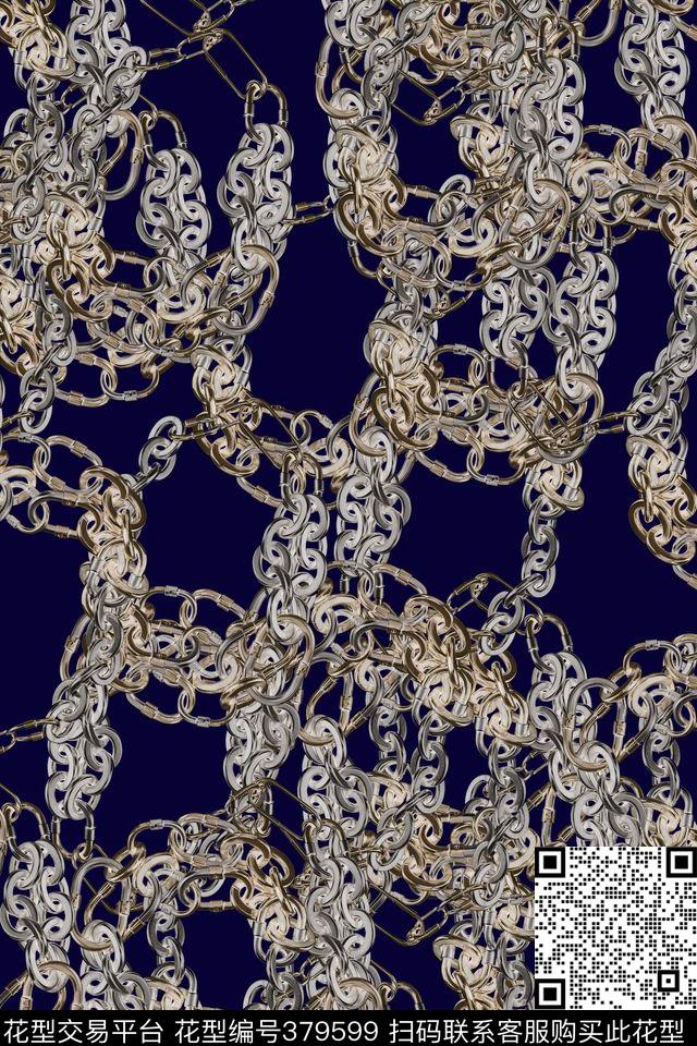 休闲锁链金属链条数码印花华亿平台下载（图片编号: 379599） - 瓦栏（Walan）