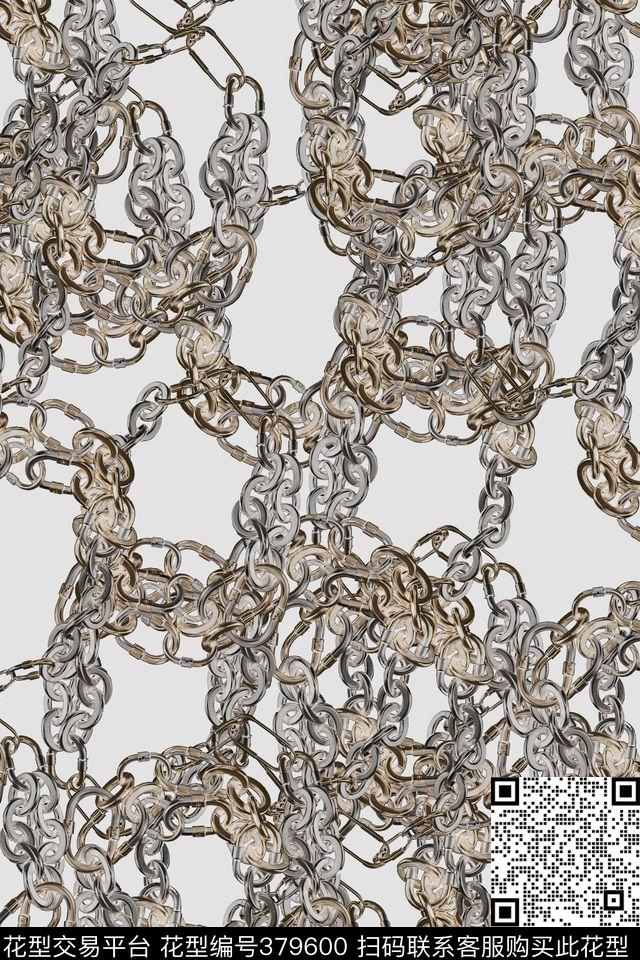 休闲锁链金属链条数码印花华亿平台下载（图片编号: 379600） - 瓦栏（Walan）