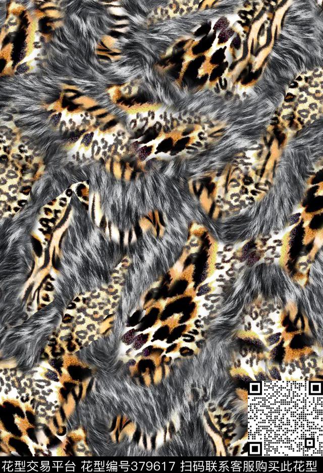 休闲豹纹虎纹数码印花华亿平台下载（图片编号: 379617） - 瓦栏（Walan）