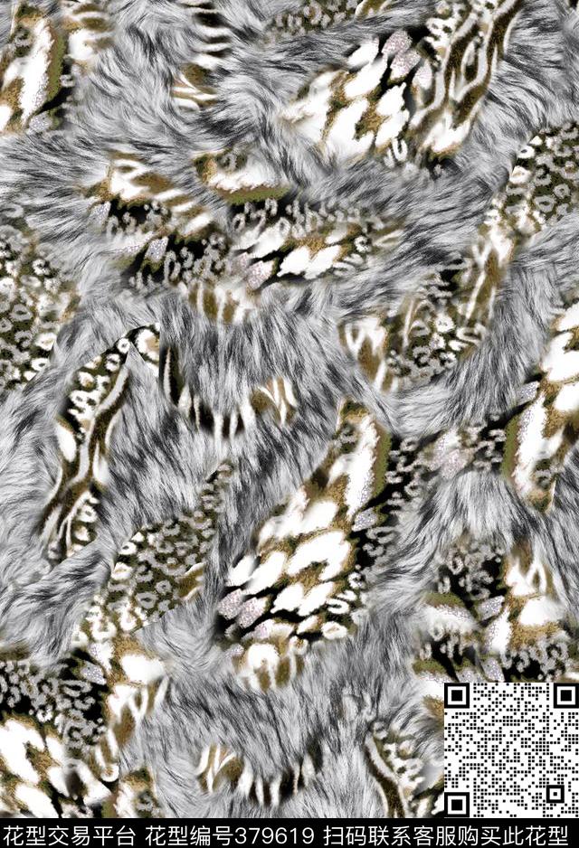 休闲豹纹虎纹数码印花华亿平台下载（图片编号: 379619） - 瓦栏（Walan）