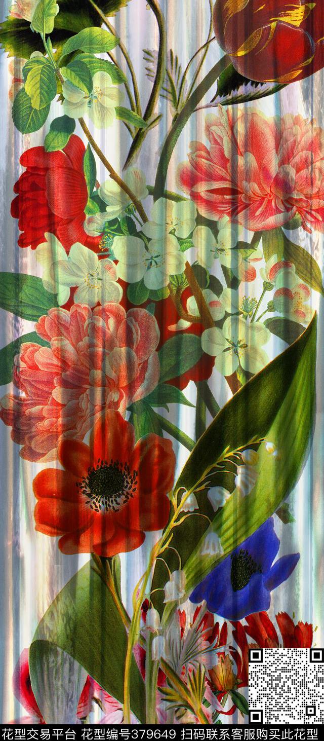 大气花卉植物花卉数码印花华亿平台下载（图片编号: 379649） - 瓦栏（Walan）