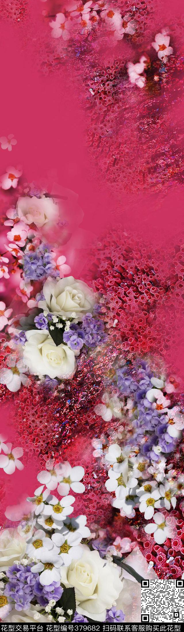 女装花卉抽象数码印花华亿平台下载（图片编号: 379682） - 瓦栏（Walan）