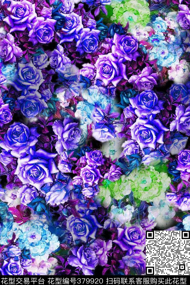 花卉油画女装数码印花华亿平台下载（图片编号: 379920） - 瓦栏（Walan）