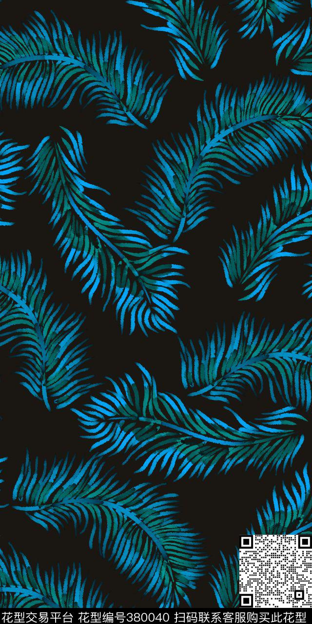 男装热带华亿平台棕榈树传统印花华亿平台下载（图片编号: 380040） - 瓦栏（Walan）