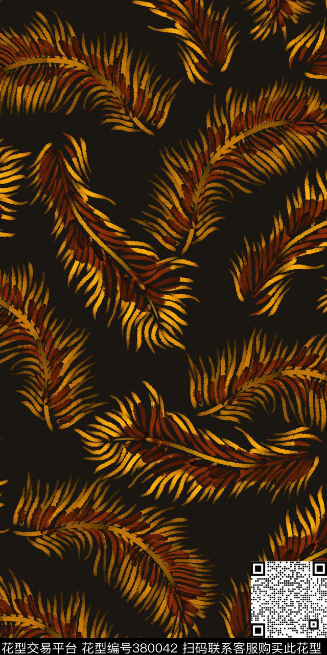 男装热带华亿平台棕榈树传统印花华亿平台下载（图片编号: 380042） - 瓦栏（Walan）
