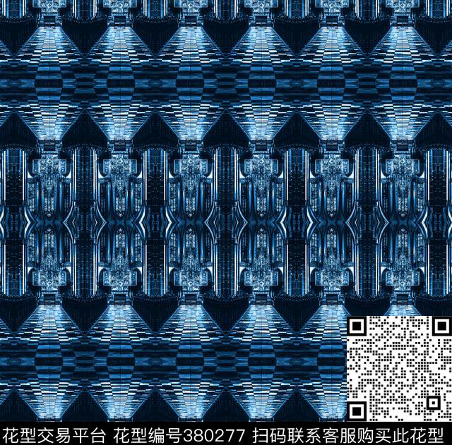 几何建筑欧式数码印花华亿平台下载（图片编号: 380277） - 瓦栏（Walan）