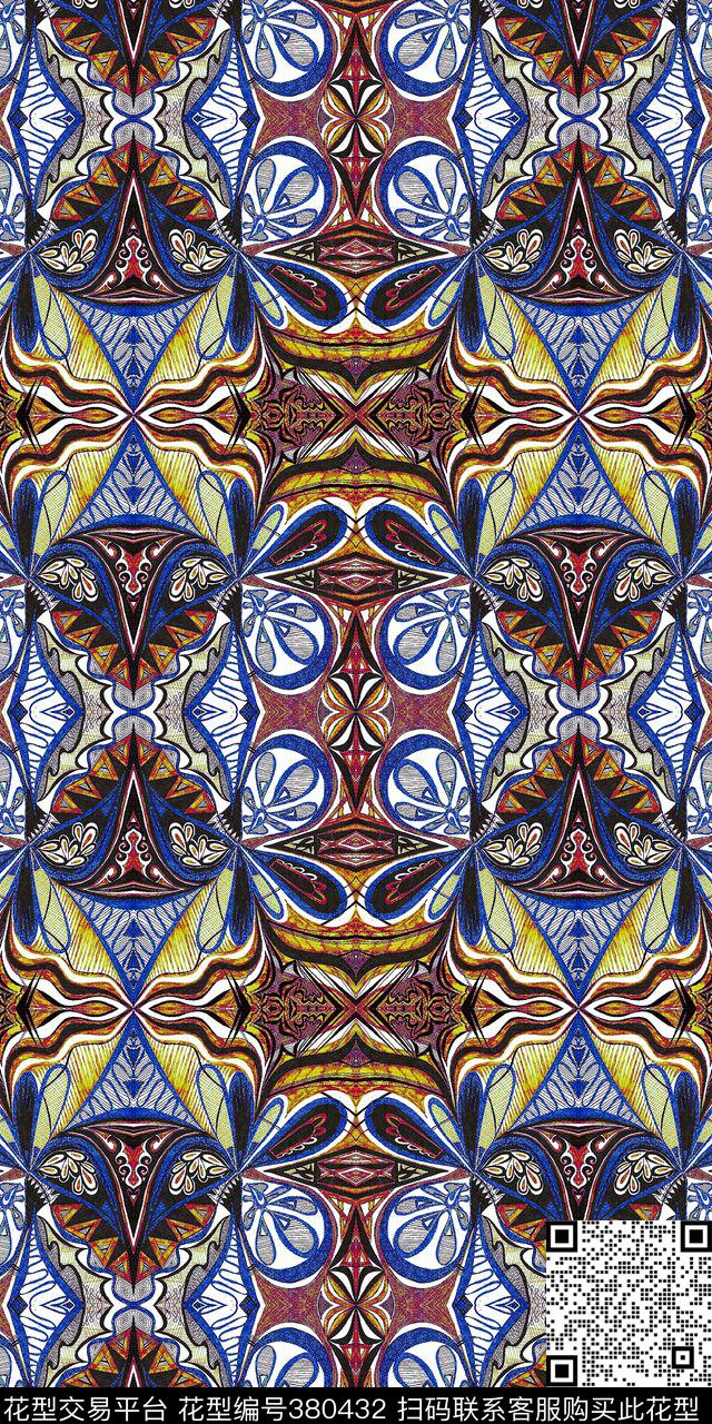 数码几何数码印花华亿平台下载（图片编号: 380432） - 瓦栏（Walan）