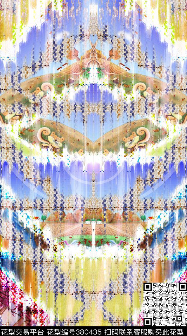 定位清新卡通色数码印花华亿平台下载（图片编号: 380435） - 瓦栏（Walan）