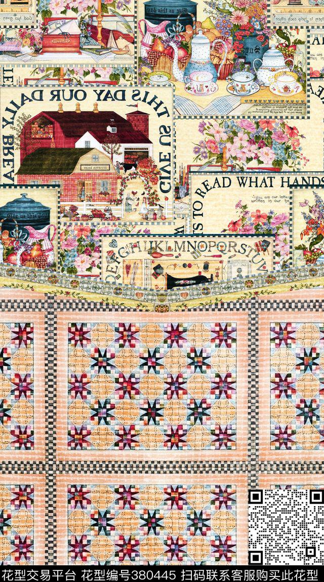 欧式复古定位欧式插画数码印花华亿平台下载（图片编号: 380445） - 瓦栏（Walan）