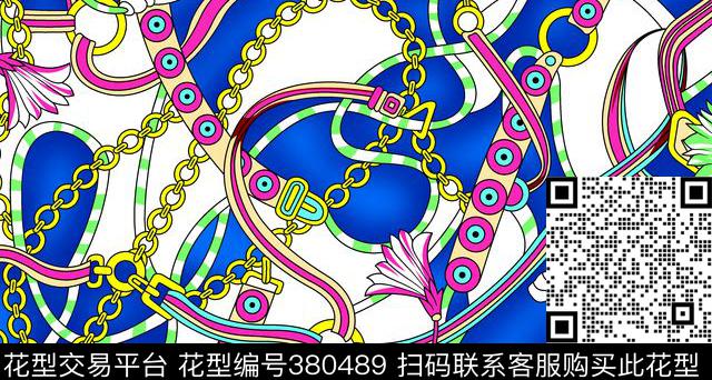 花花世界链条花纹传统印花华亿平台下载（图片编号: 380489） - 瓦栏（Walan）