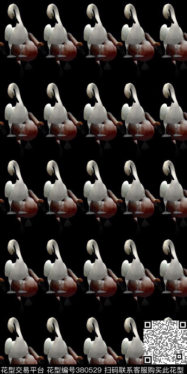 鸟动物服装数码印花华亿平台下载（图片编号: 380529） - 瓦栏（Walan）