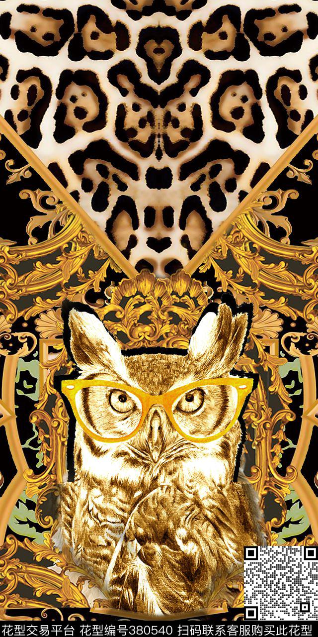 动物猫头鹰数码华亿平台数码印花华亿平台下载（图片编号: 380540） - 瓦栏（Walan）