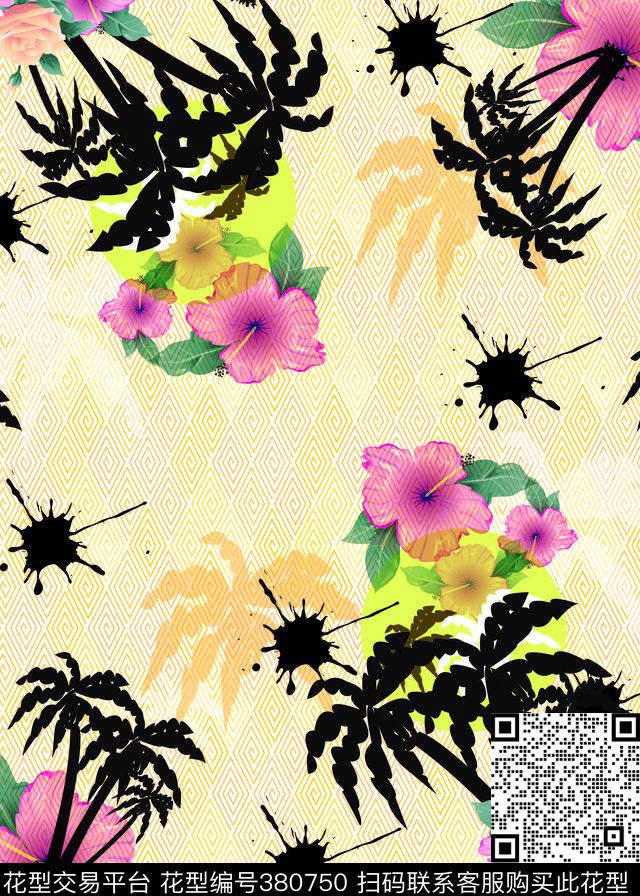 服装花卉热带风情传统印花华亿平台下载（图片编号: 380750） - 瓦栏（Walan）