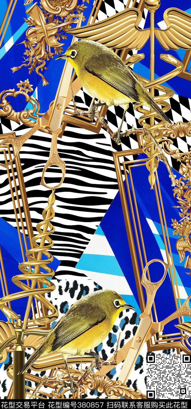 时尚几何金属数码印花华亿平台下载（图片编号: 380857） - 瓦栏（Walan）