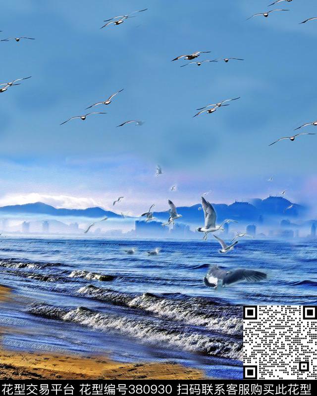 快时尚定位花大海数码印花华亿平台下载（图片编号: 380930） - 瓦栏（Walan）