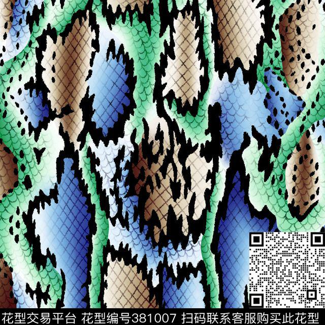花花世界时尚蛇纹传统印花华亿平台下载（图片编号: 381007） - 瓦栏（Walan）