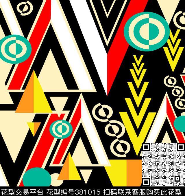 花花世界几何图案传统印花华亿平台下载（图片编号: 381015） - 瓦栏（Walan）