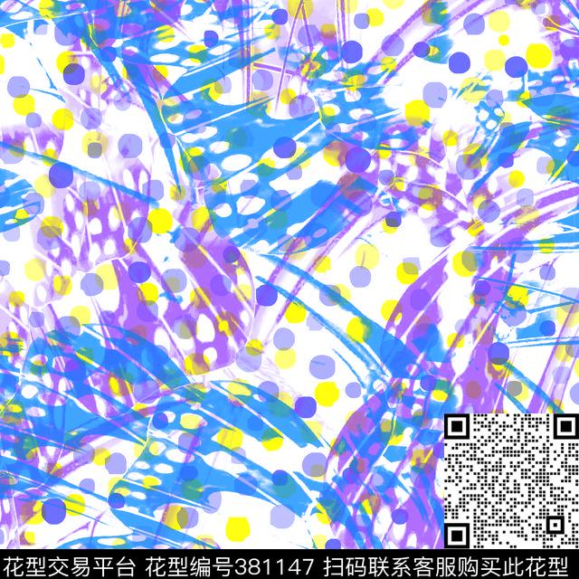 蝴蝶写意几何机理传统印花华亿平台下载（图片编号: 381147） - 瓦栏（Walan）