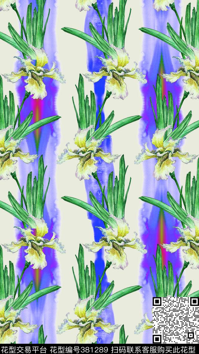 花卉写意花鸟混搭类数码印花华亿平台下载（图片编号: 381289） - 瓦栏（Walan）