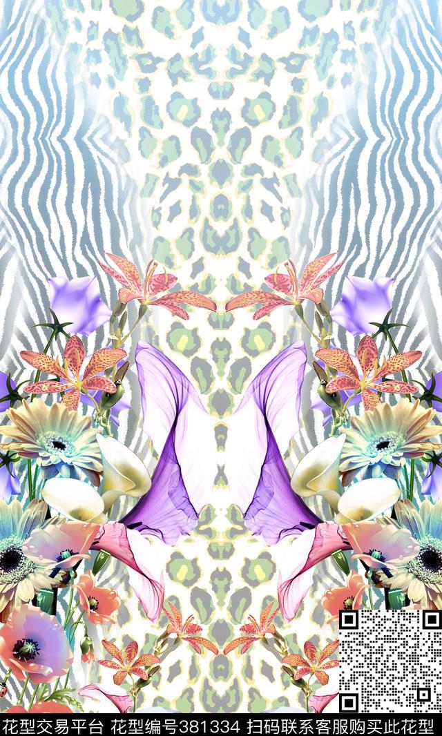 定位斑马纹动物数码印花华亿平台下载（图片编号: 381334） - 瓦栏（Walan）