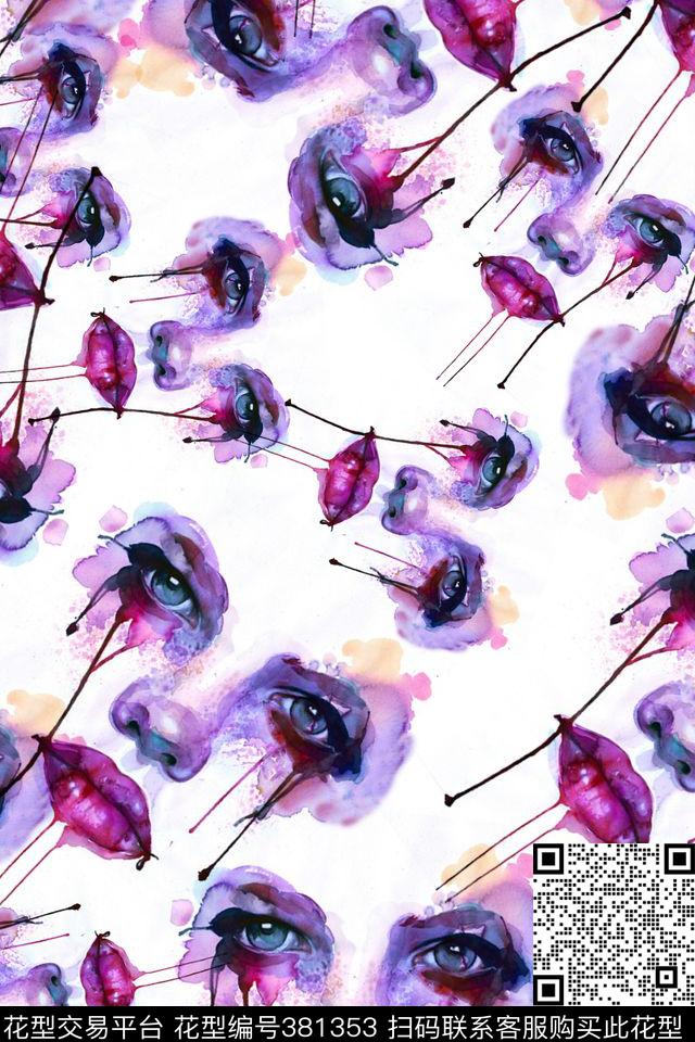 过度人物灰色图数码印花华亿平台下载（图片编号: 381353） - 瓦栏（Walan）