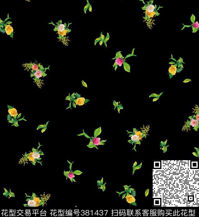 田园小碎花花鸟数码印花华亿平台下载（图片编号: 381437） - 瓦栏（Walan）