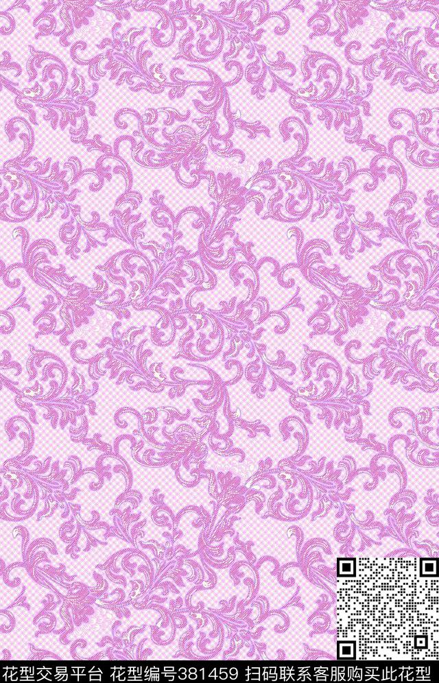 底纹欧美传统印花华亿平台下载（图片编号: 381459） - 瓦栏（Walan）