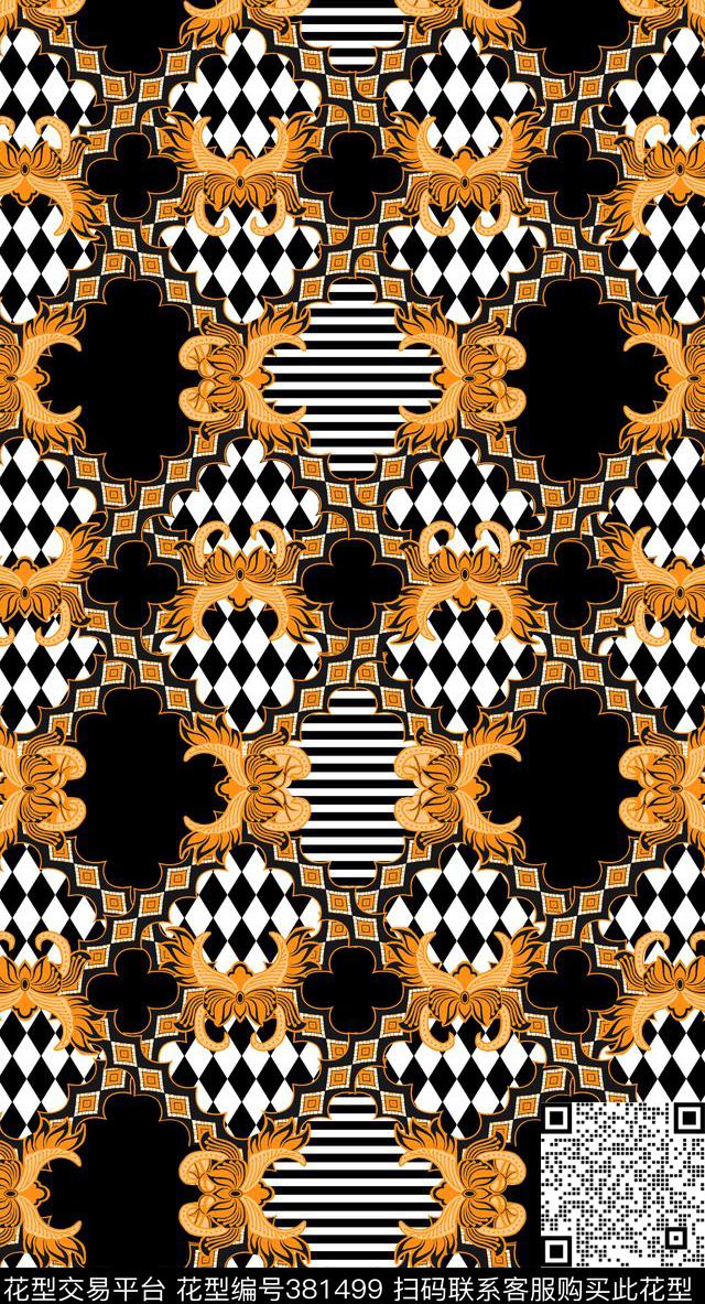 几何民族风传统印花华亿平台下载（图片编号: 381499） - 瓦栏（Walan）