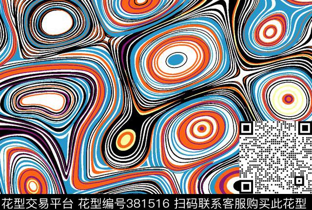 抽象几何花花世界传统印花华亿平台下载（图片编号: 381516） - 瓦栏（Walan）