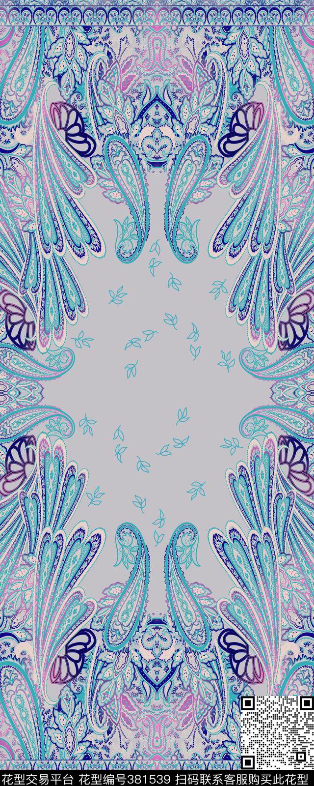 定位佩斯利腰果传统印花华亿平台下载（图片编号: 381539） - 瓦栏（Walan）