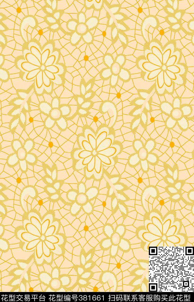底纹蕾丝传统印花华亿平台下载（图片编号: 381661） - 瓦栏（Walan）