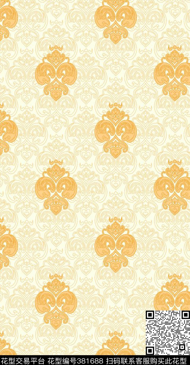 欧美明暗墙纸传统印花华亿平台下载（图片编号: 381688） - 瓦栏（Walan）