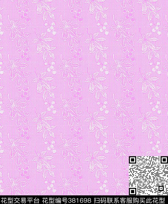 明暗花底纹树叶传统印花华亿平台下载（图片编号: 381698） - 瓦栏（Walan）