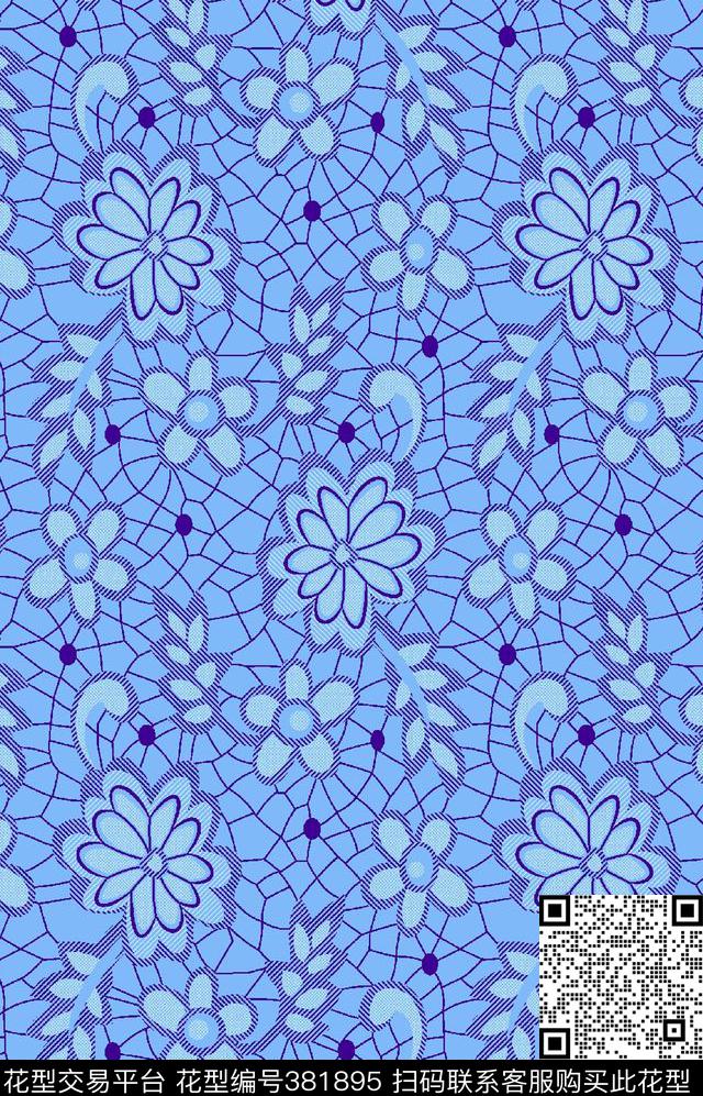 底纹蕾丝传统印花华亿平台下载（图片编号: 381895） - 瓦栏（Walan）