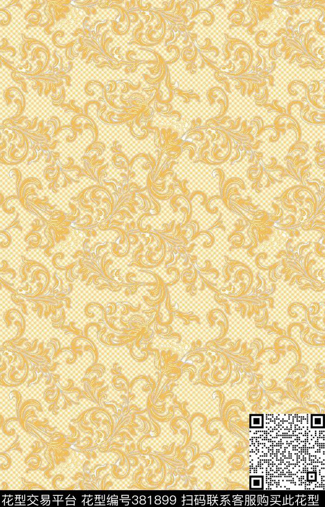 底纹欧美传统印花华亿平台下载（图片编号: 381899） - 瓦栏（Walan）